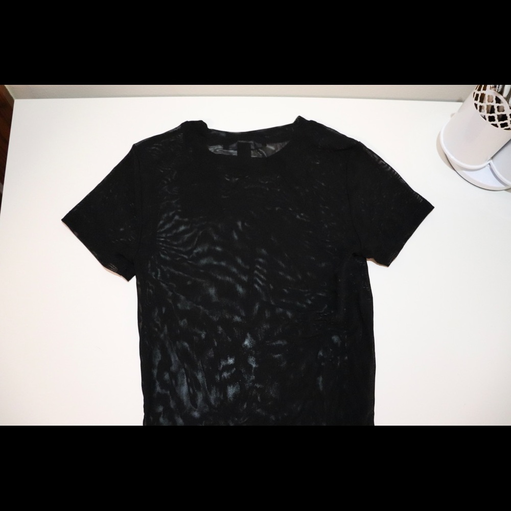 BLACK MESH TOP - Picture 3 of 3